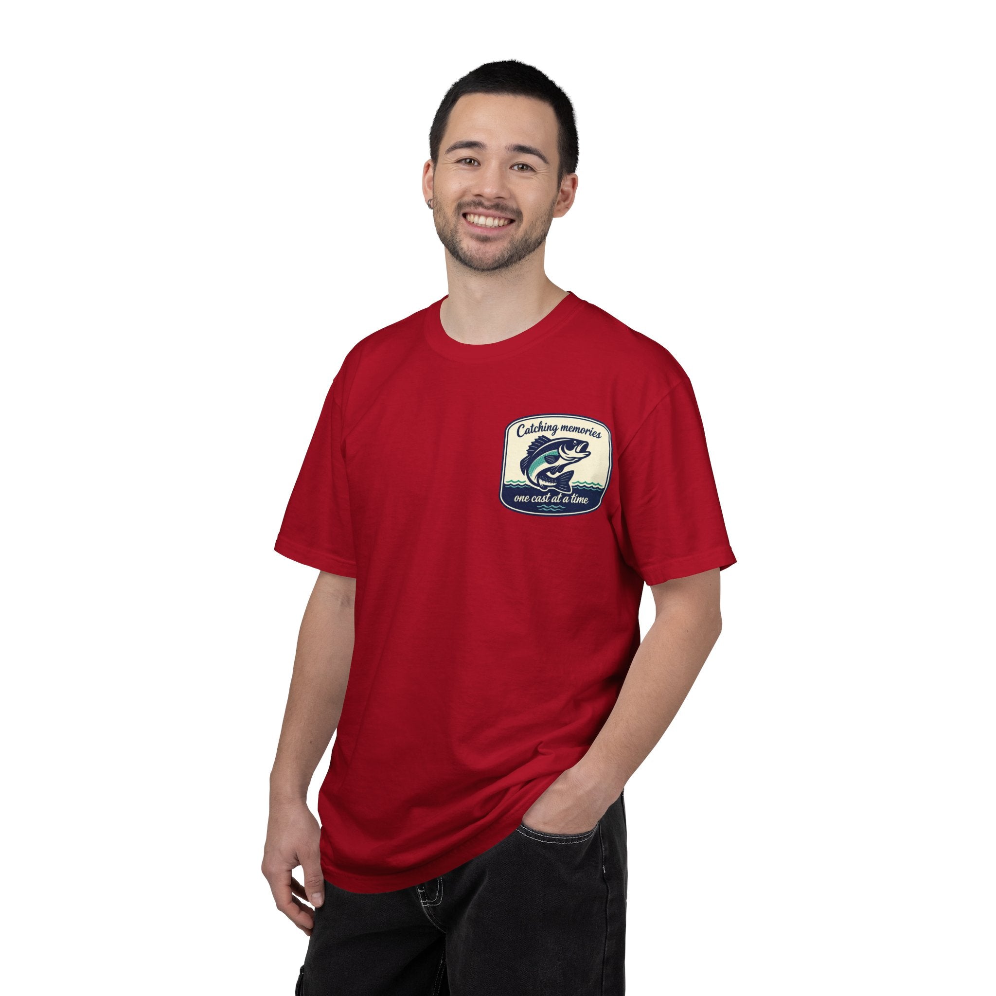 Catching Memories Funny Fishing Graphic Shirt for Men and Women
