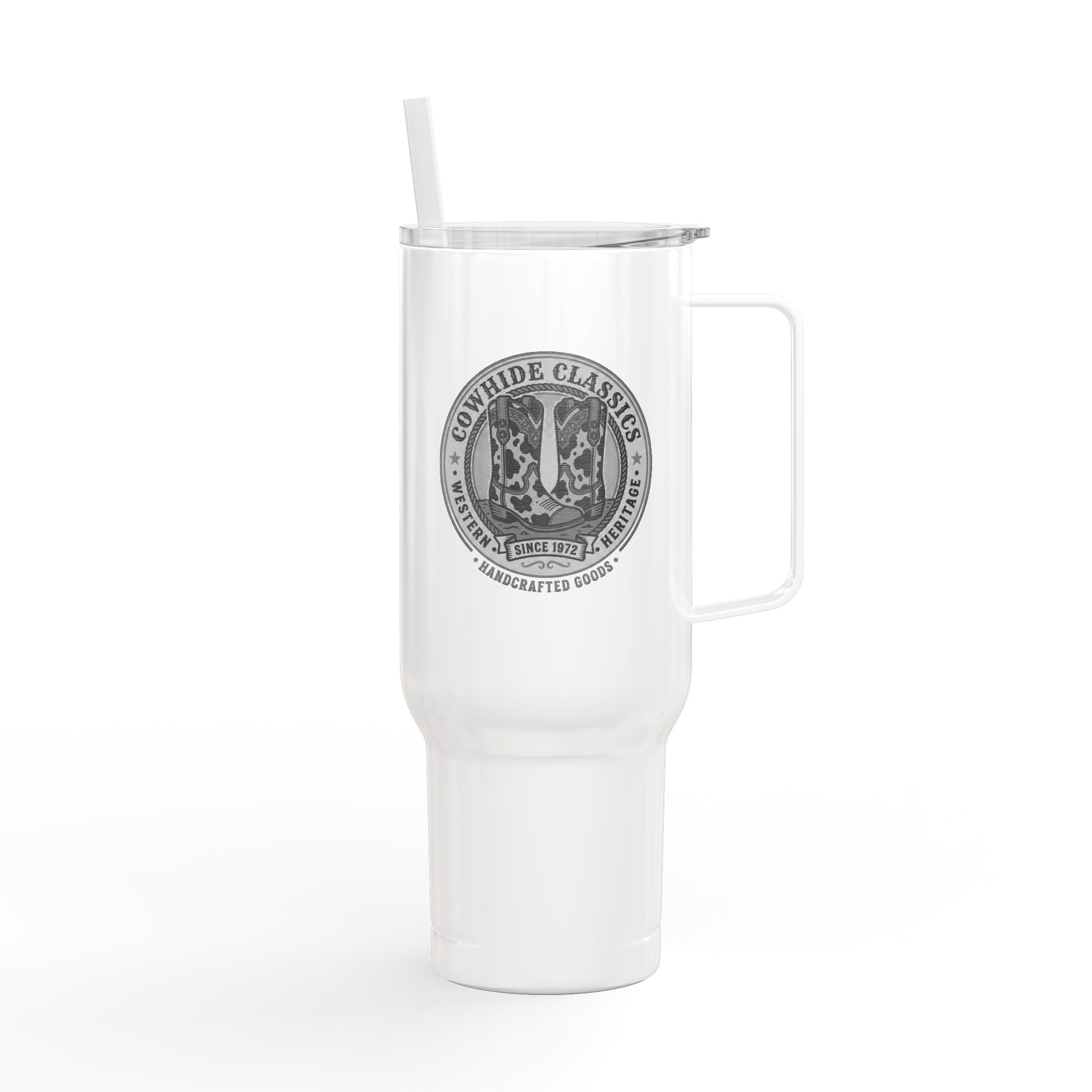 40oz Engraved Travel Tumbler – Cowboy Classic Logo Stainless Steel