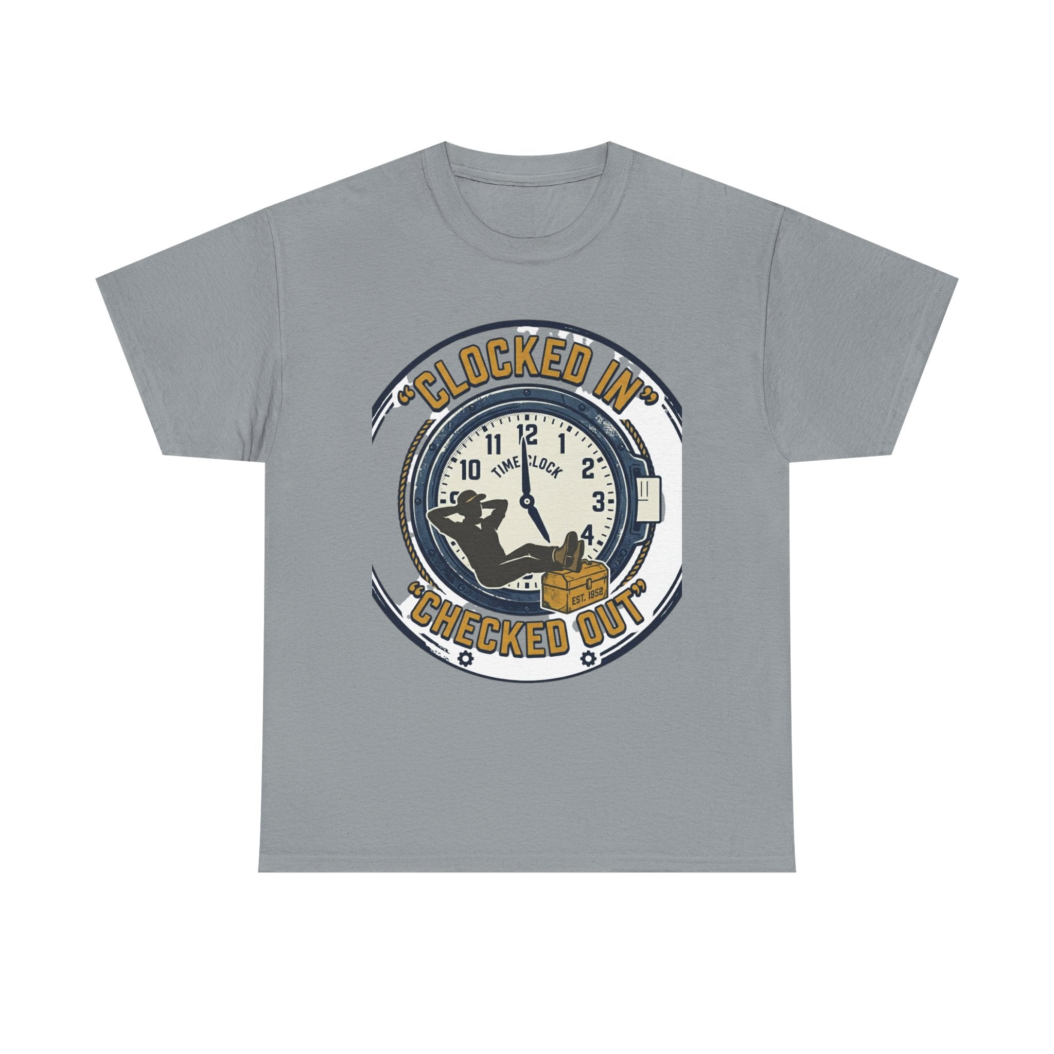 clocked in-checked out Cotton Tee