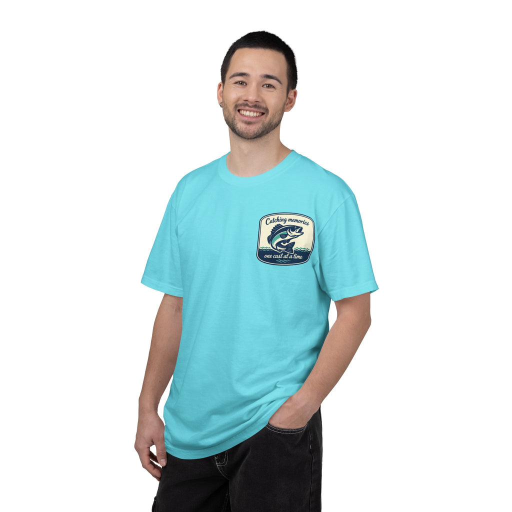 Catching Memories Funny Fishing Graphic Shirt for Men and Women