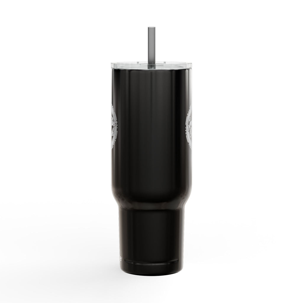 40oz Insulated Engraved Tumbler with Lid & Straw — Personalized 'Mama Bear' Design