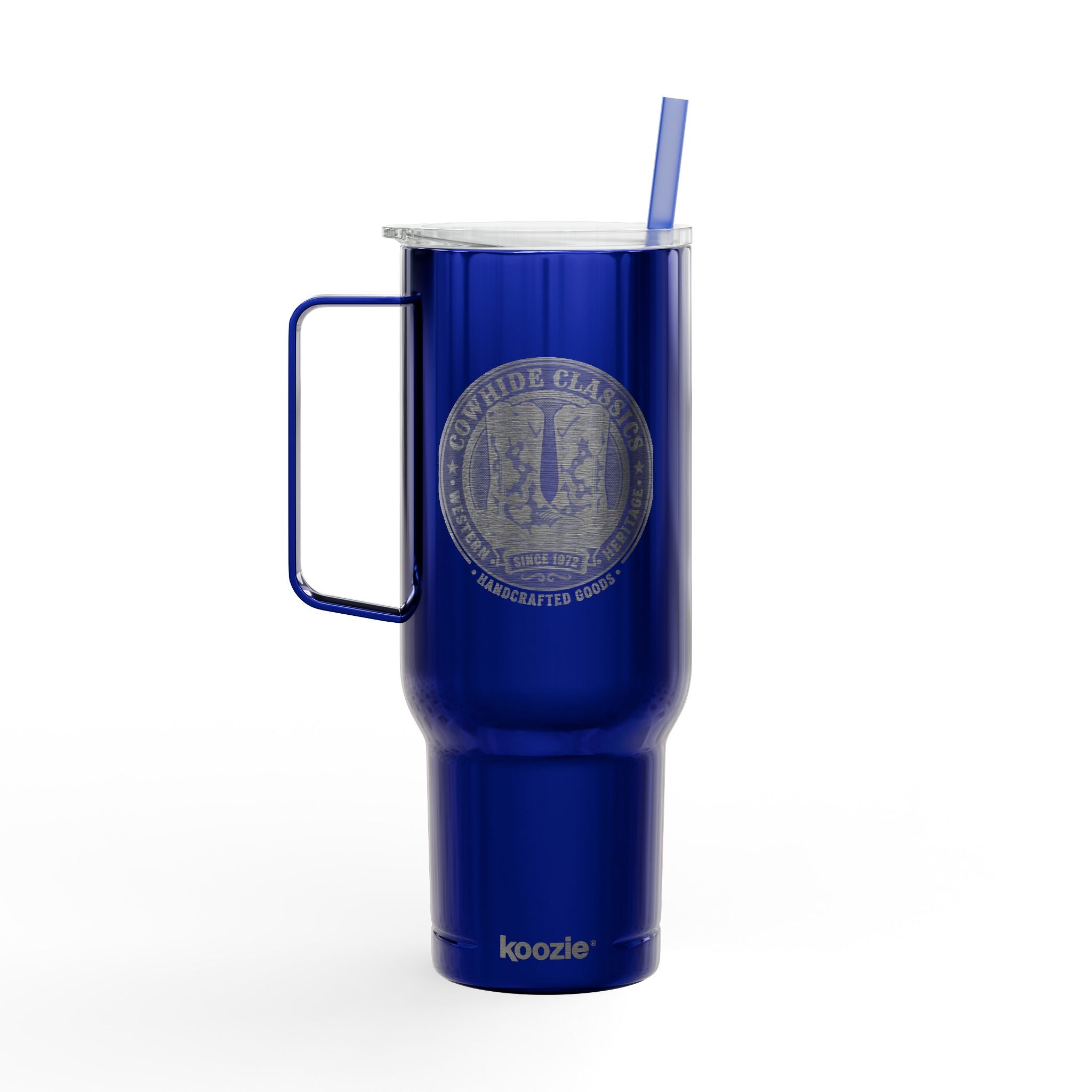40oz Engraved Travel Tumbler – Cowboy Classic Logo Stainless Steel