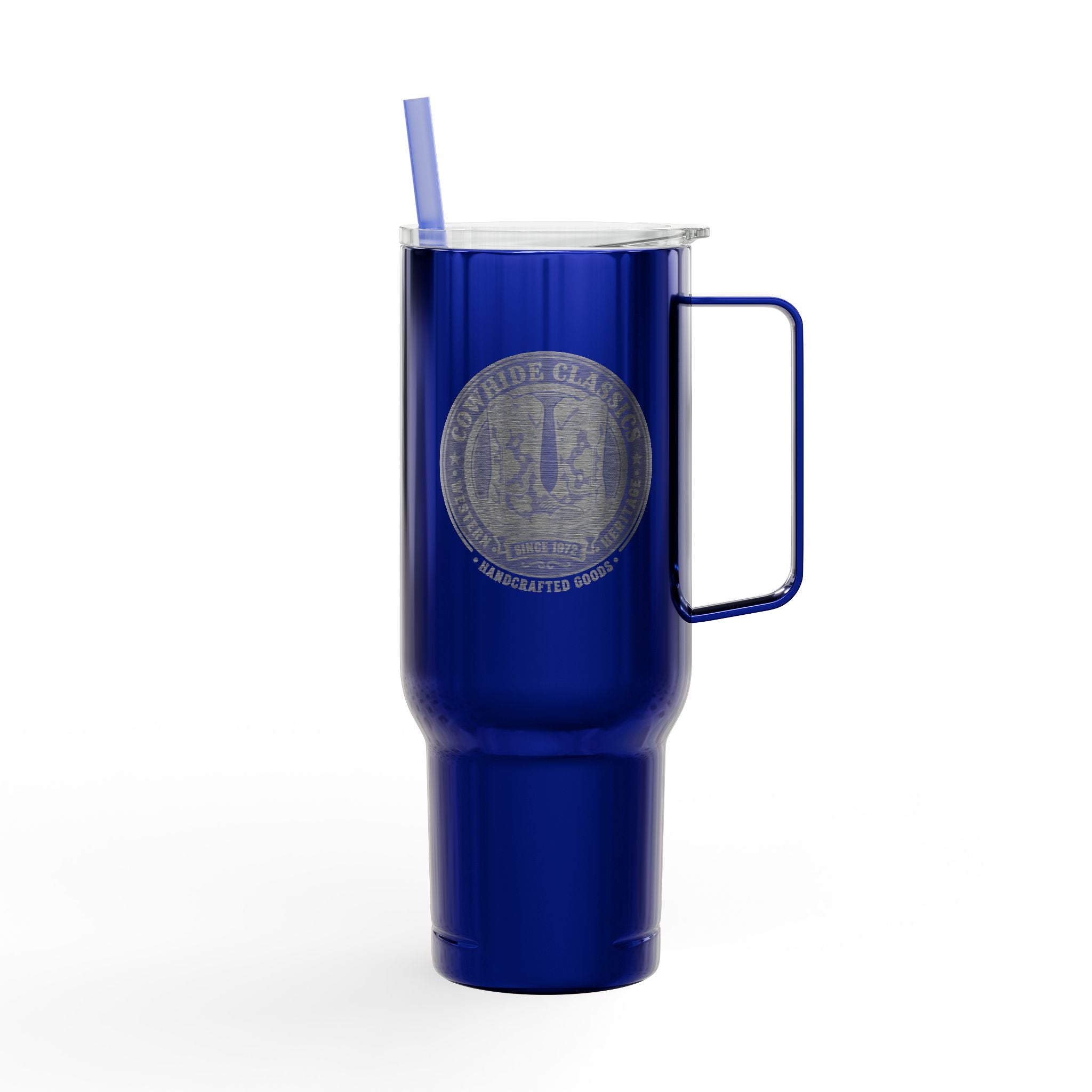 40oz Engraved Travel Tumbler – Cowboy Classic Logo Stainless Steel