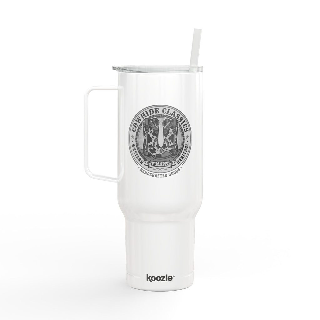 40oz Engraved Travel Tumbler – Cowboy Classic Logo Stainless Steel