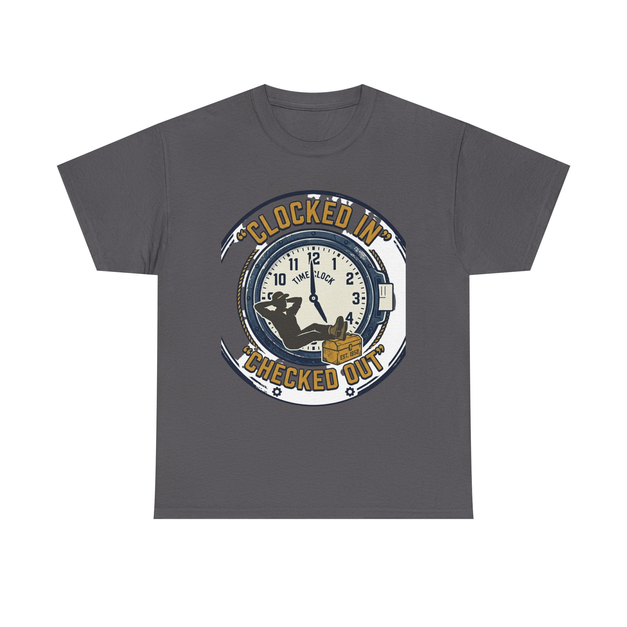 clocked in-checked out Cotton Tee