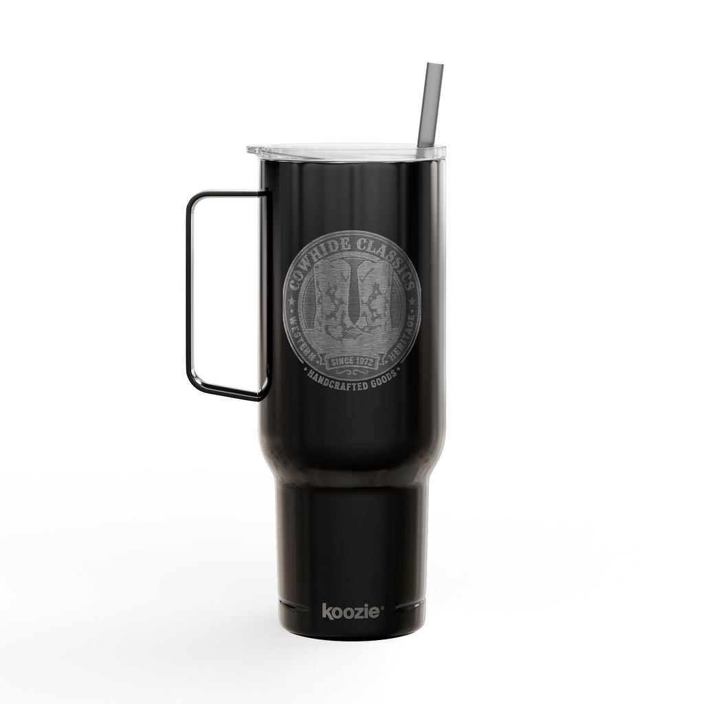 40oz Engraved Travel Tumbler – Cowboy Classic Logo Stainless Steel