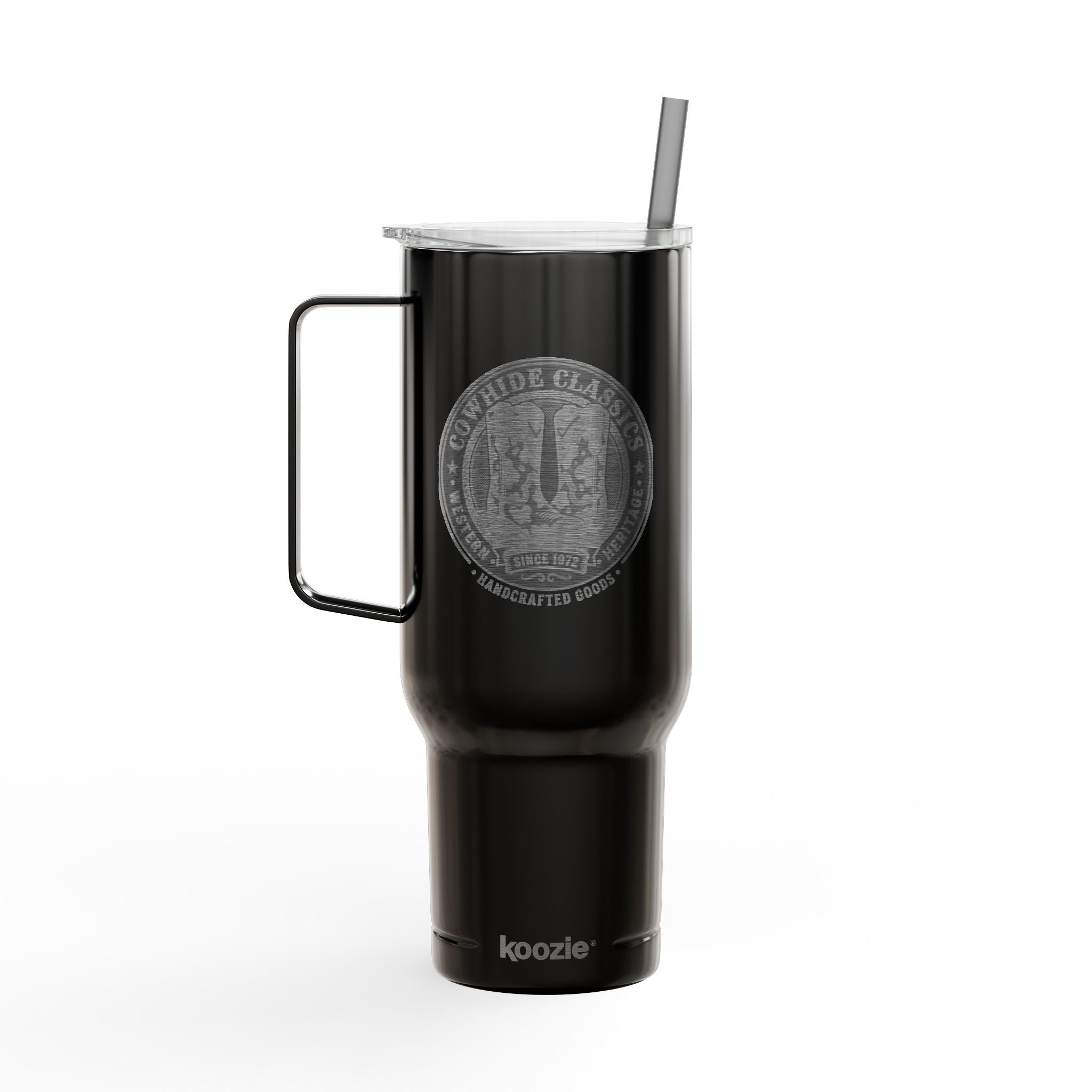 40oz Engraved Travel Tumbler – Cowboy Classic Logo Stainless Steel