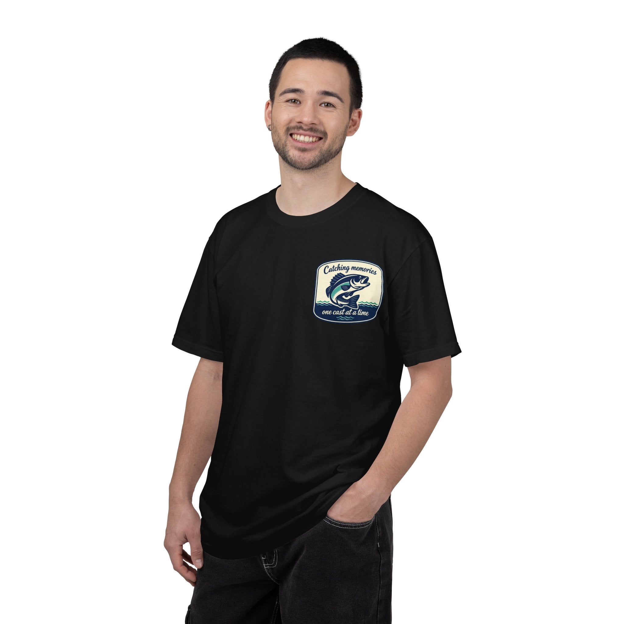 Catching Memories Funny Fishing Graphic Shirt for Men and Women