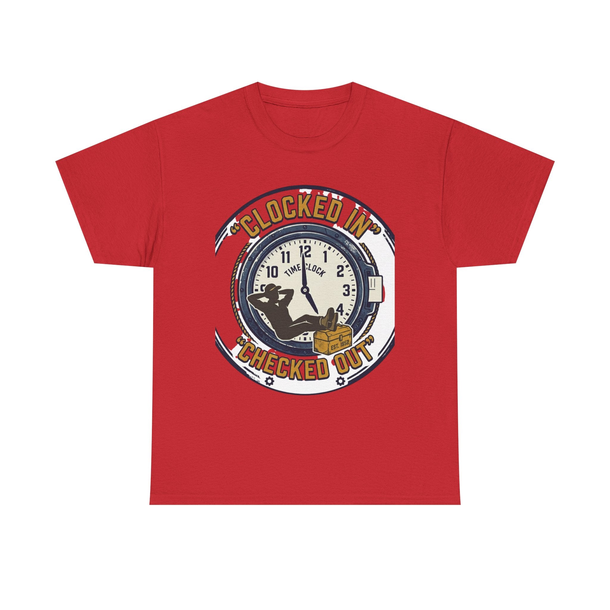 clocked in-checked out Cotton Tee