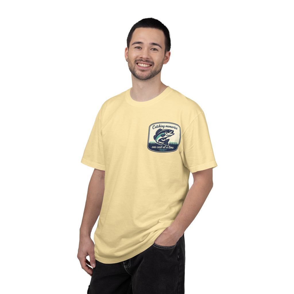 Catching Memories Funny Fishing Graphic Shirt for Men and Women