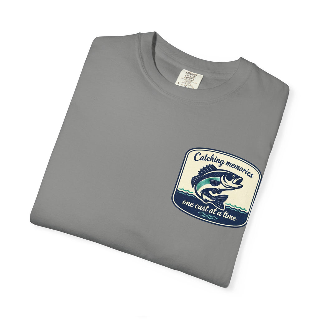 Catching Memories Funny Fishing Graphic Shirt for Men and Women