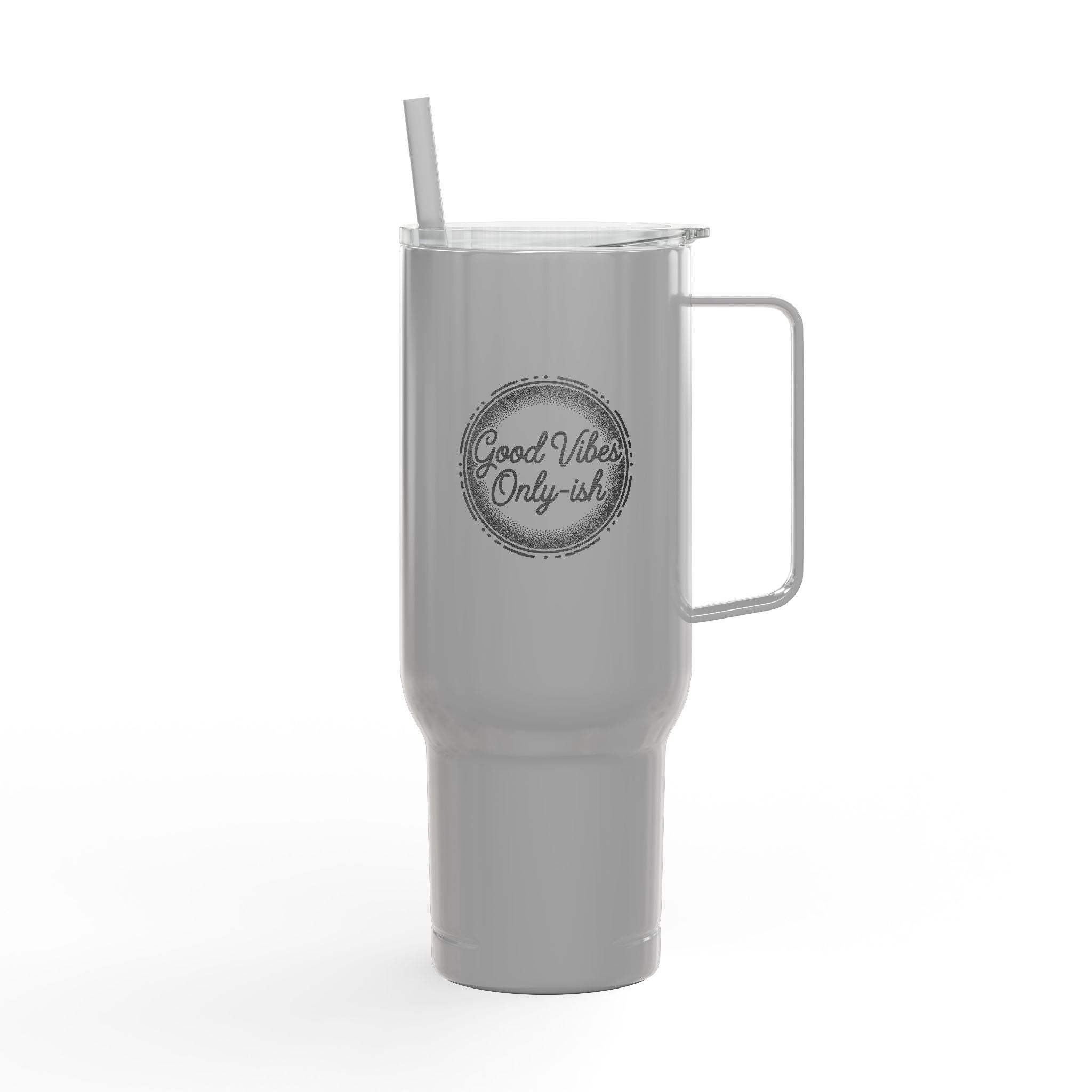 40oz Insulated Engraved Tumbler with Lid & Straw — Personalized 'Mama Bear' Design