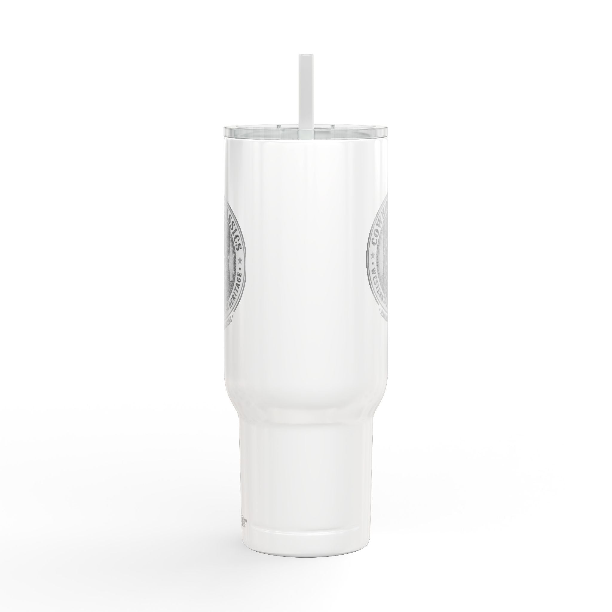 40oz Engraved Travel Tumbler – Cowboy Classic Logo Stainless Steel