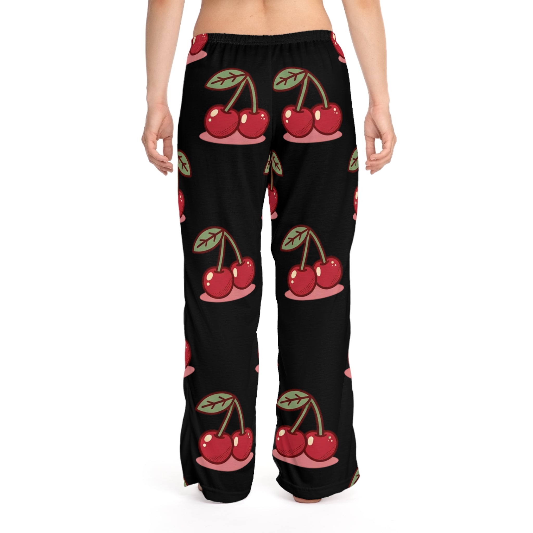Cherry Print Pajama Pants — Women's Cozy Lounge Sleepwear