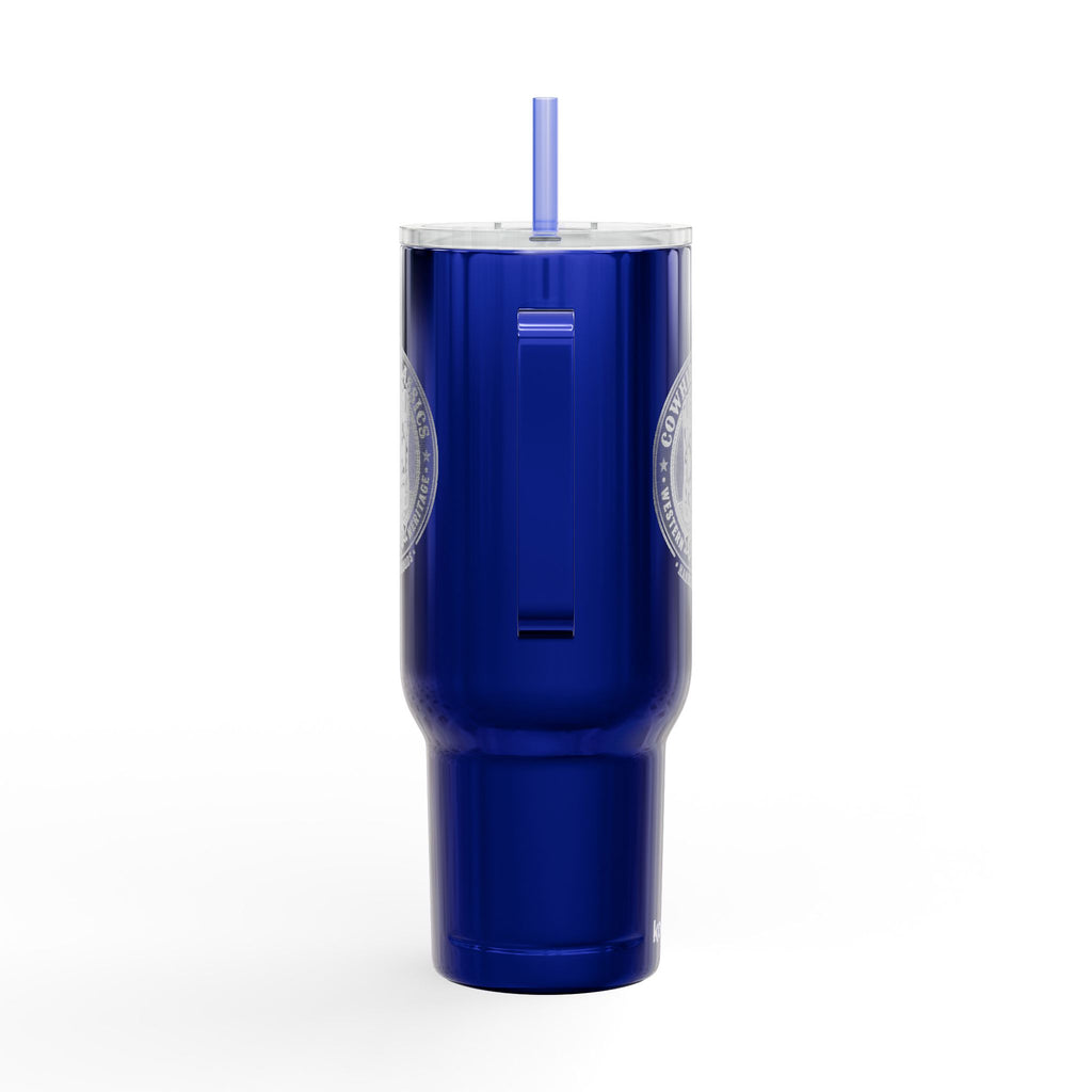 40oz Engraved Travel Tumbler – Cowboy Classic Logo Stainless Steel