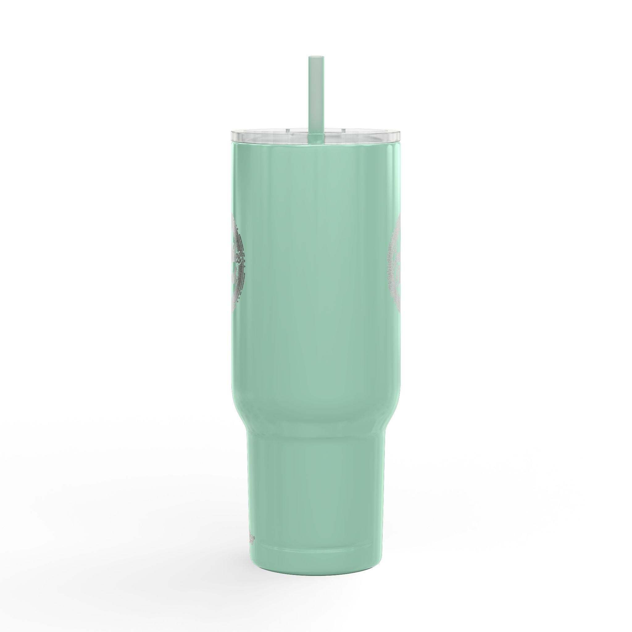40oz Insulated Engraved Tumbler with Lid & Straw — Personalized 'Mama Bear' Design