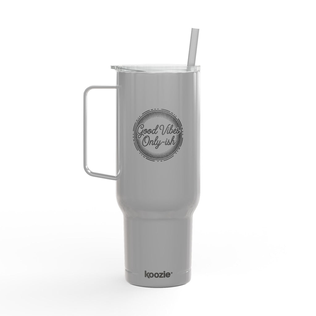 40oz Insulated Engraved Tumbler with Lid & Straw — Personalized 'Mama Bear' Design