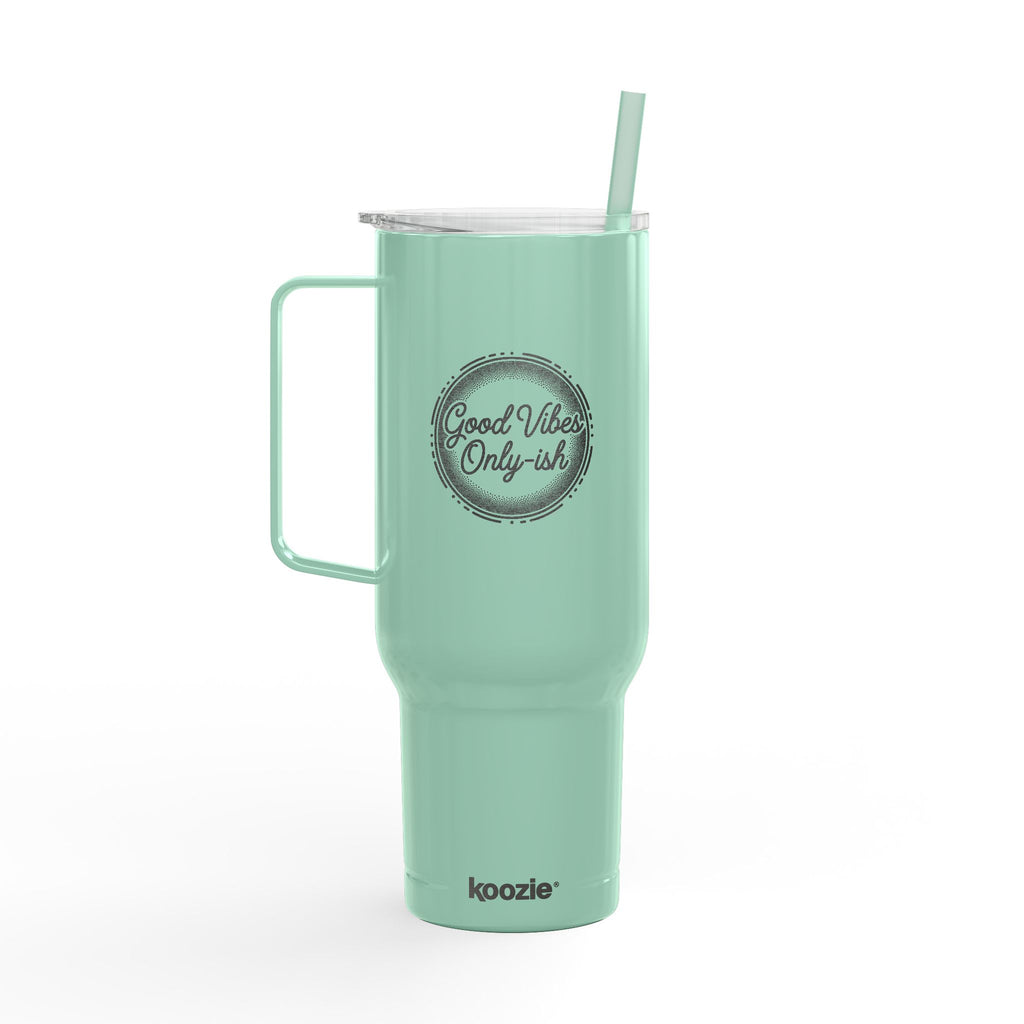 40oz Insulated Engraved Tumbler with Lid & Straw — Personalized 'Mama Bear' Design