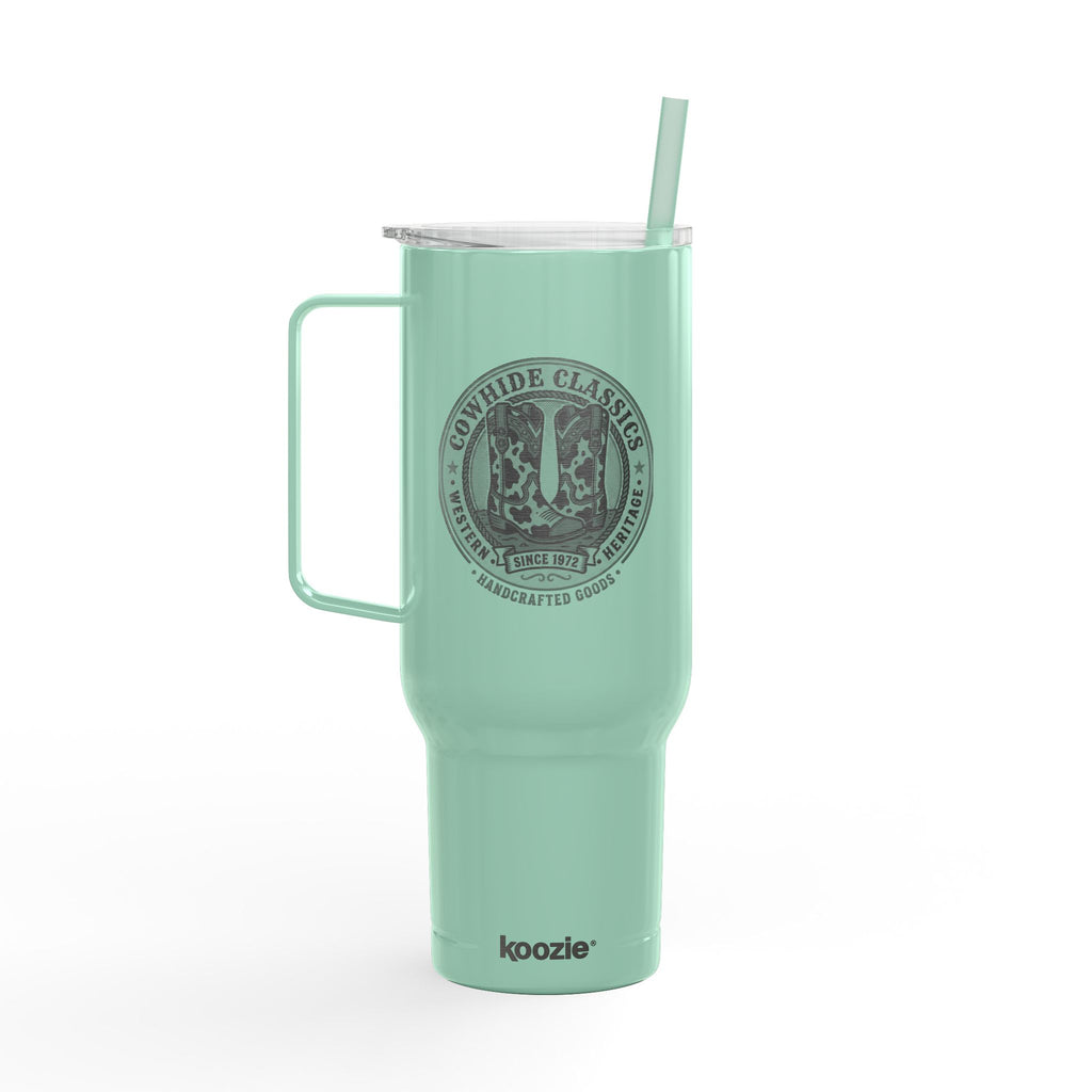 40oz Engraved Travel Tumbler – Cowboy Classic Logo Stainless Steel
