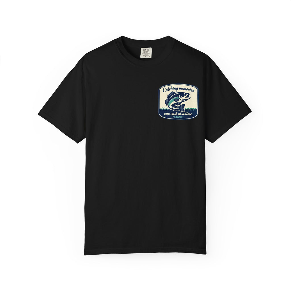 Catching Memories Funny Fishing Graphic Shirt for Men and Women