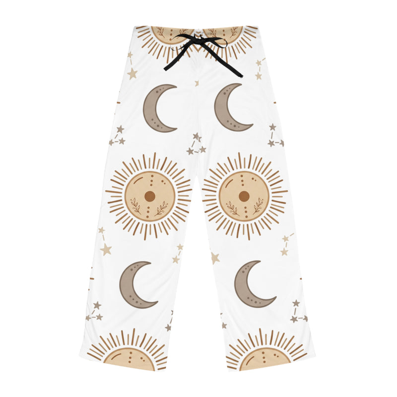 Celestial Sun & Moon Women's Pajama Pants — Cozy Boho Sleepwear