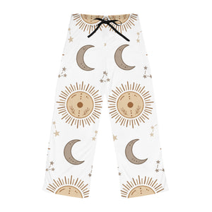 Celestial Sun & Moon Women's Pajama Pants — Cozy Boho Sleepwear