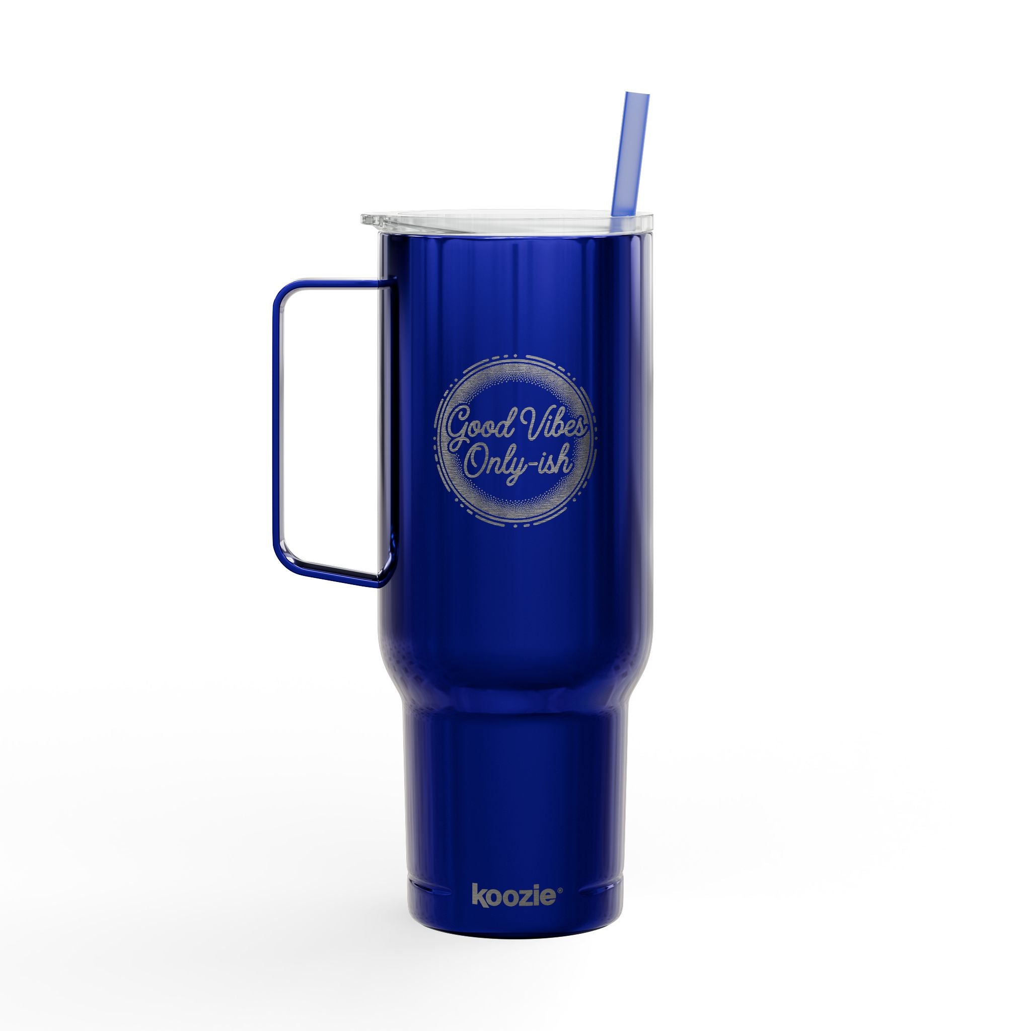 40oz Insulated Engraved Tumbler with Lid & Straw — Personalized 'Mama Bear' Design