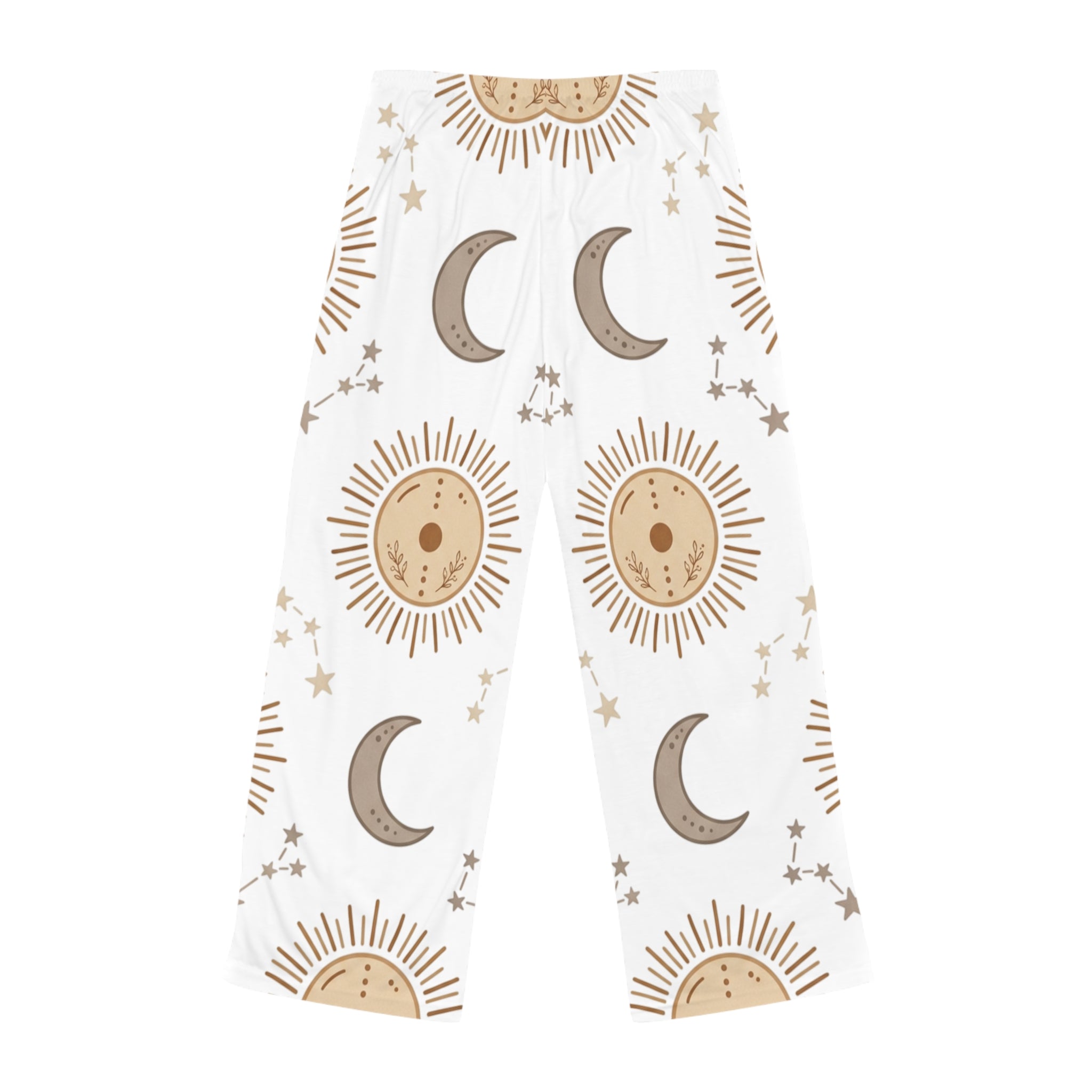 Celestial Sun & Moon Women's Pajama Pants — Cozy Boho Sleepwear