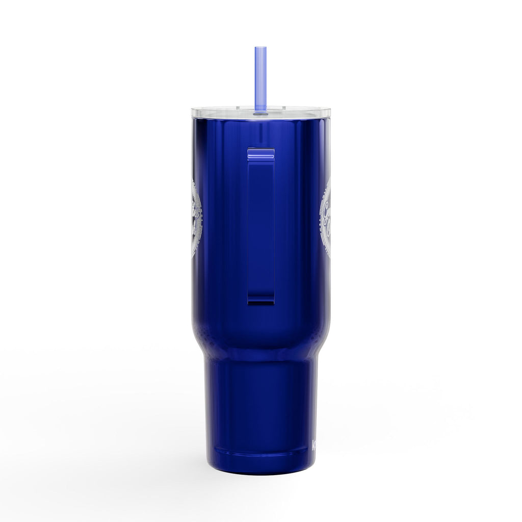 40oz Insulated Engraved Tumbler with Lid & Straw — Personalized 'Mama Bear' Design