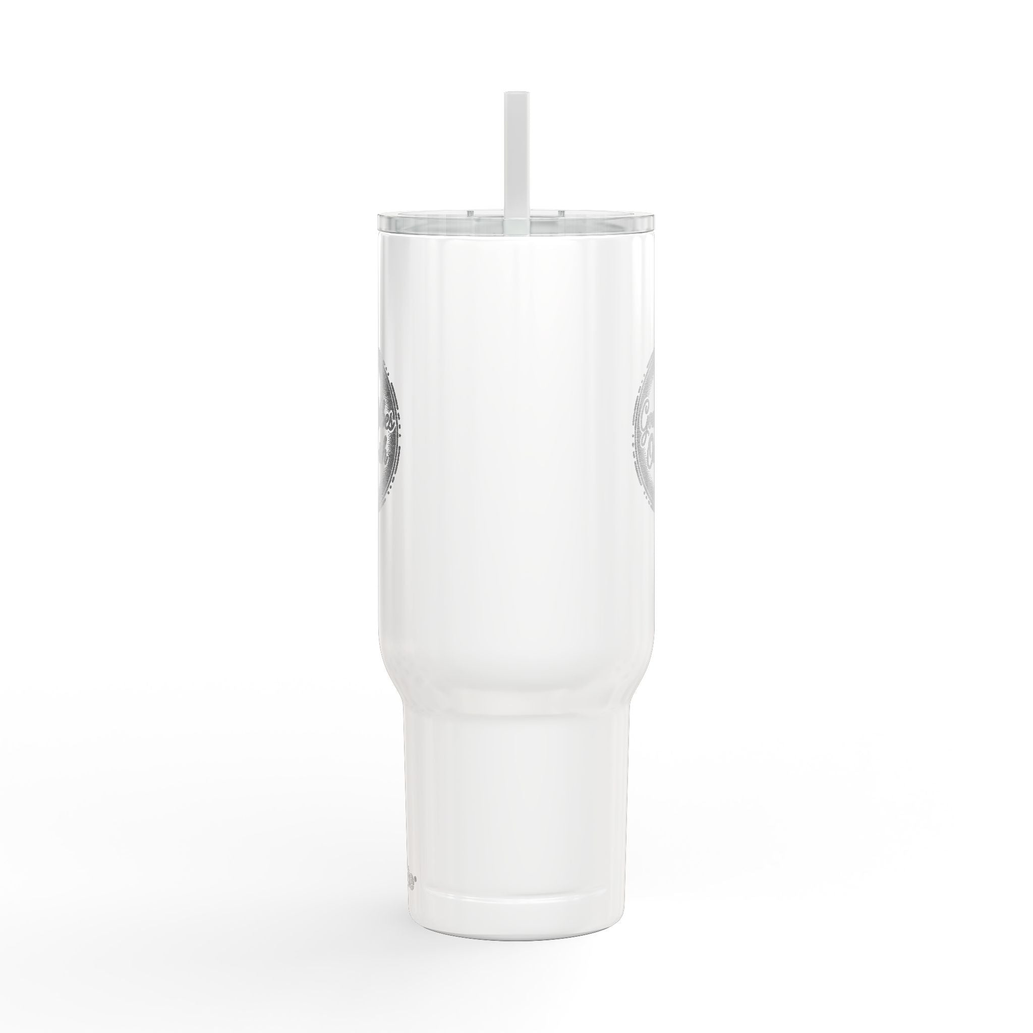 40oz Insulated Engraved Tumbler with Lid & Straw — Personalized 'Mama Bear' Design
