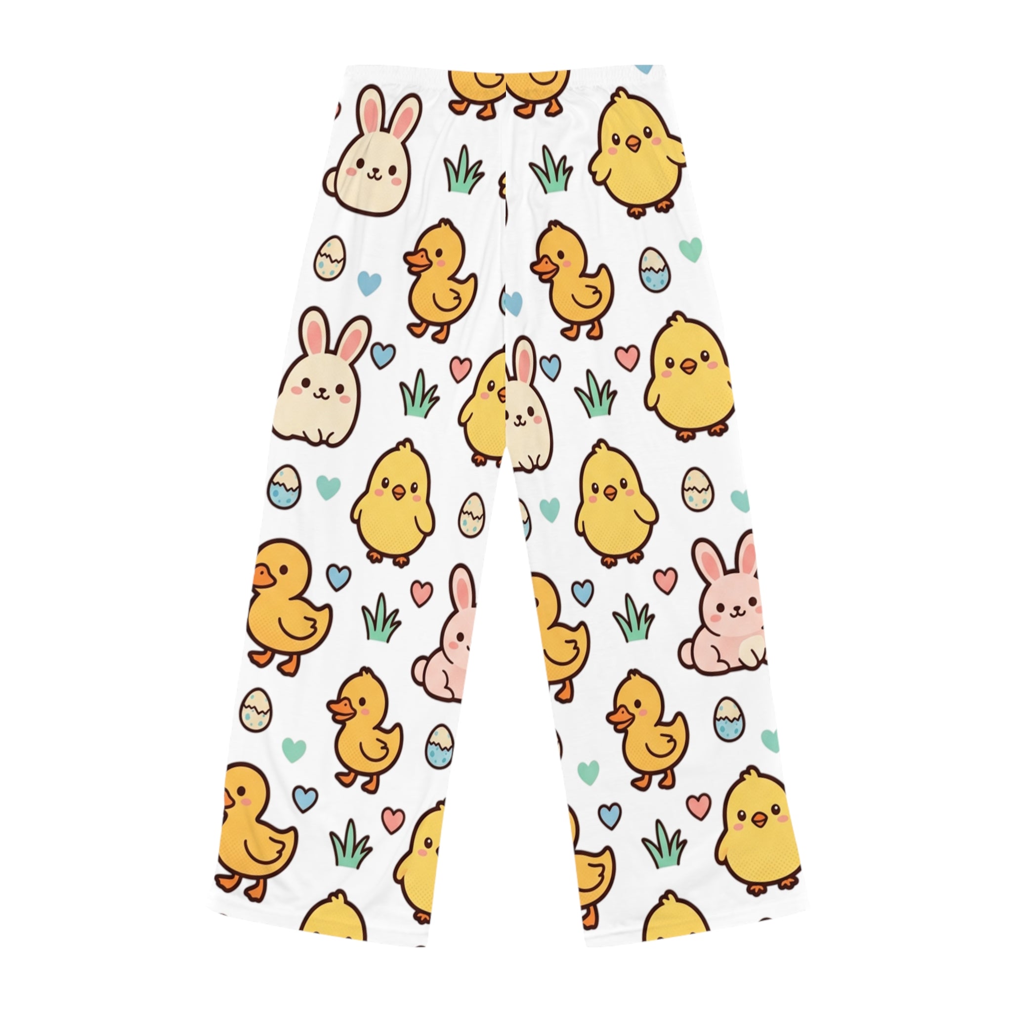 Cute Chick & Bunny Women's Pajama Pants — Easter Cotton-Feel Lounge Sleepwear