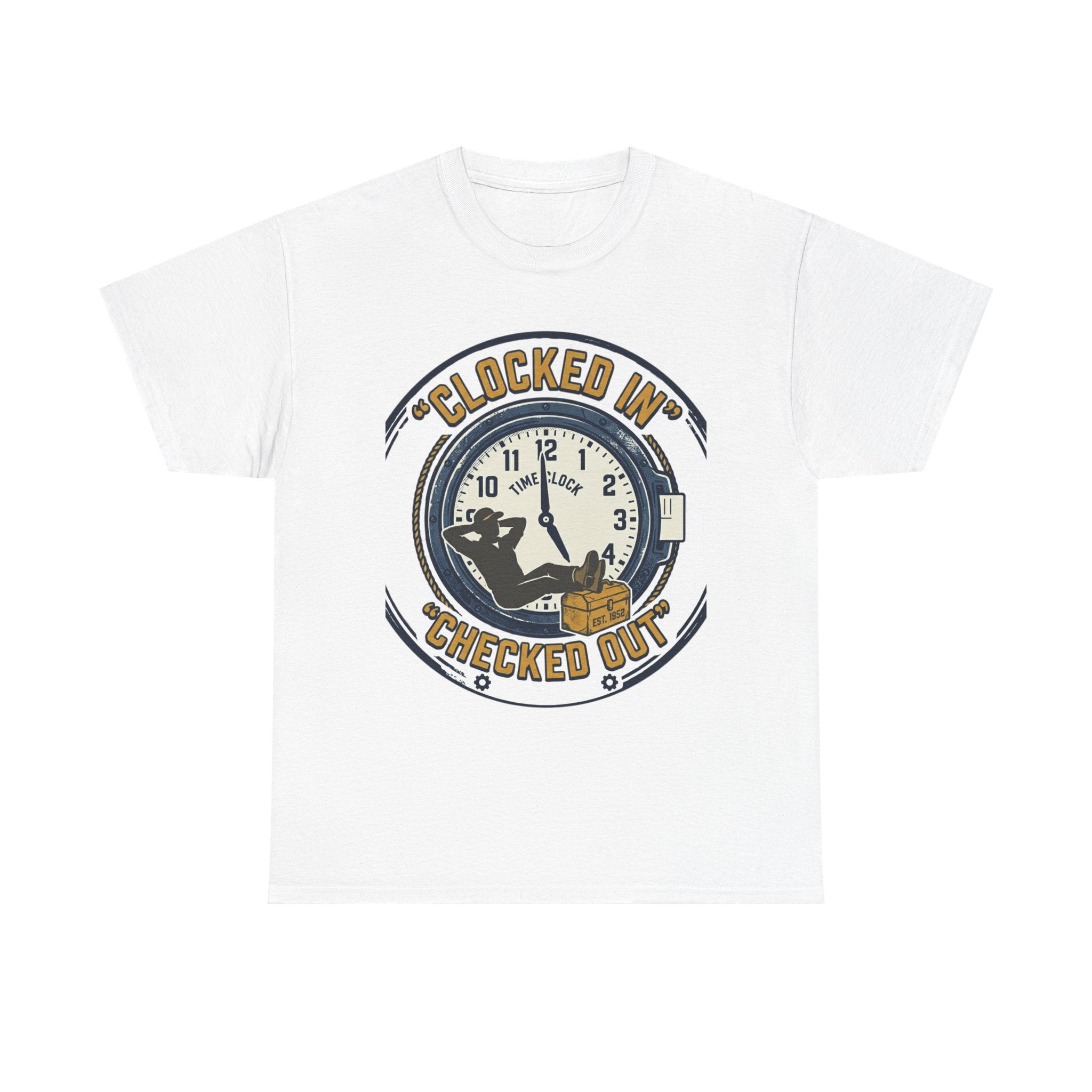 clocked in-checked out Cotton Tee