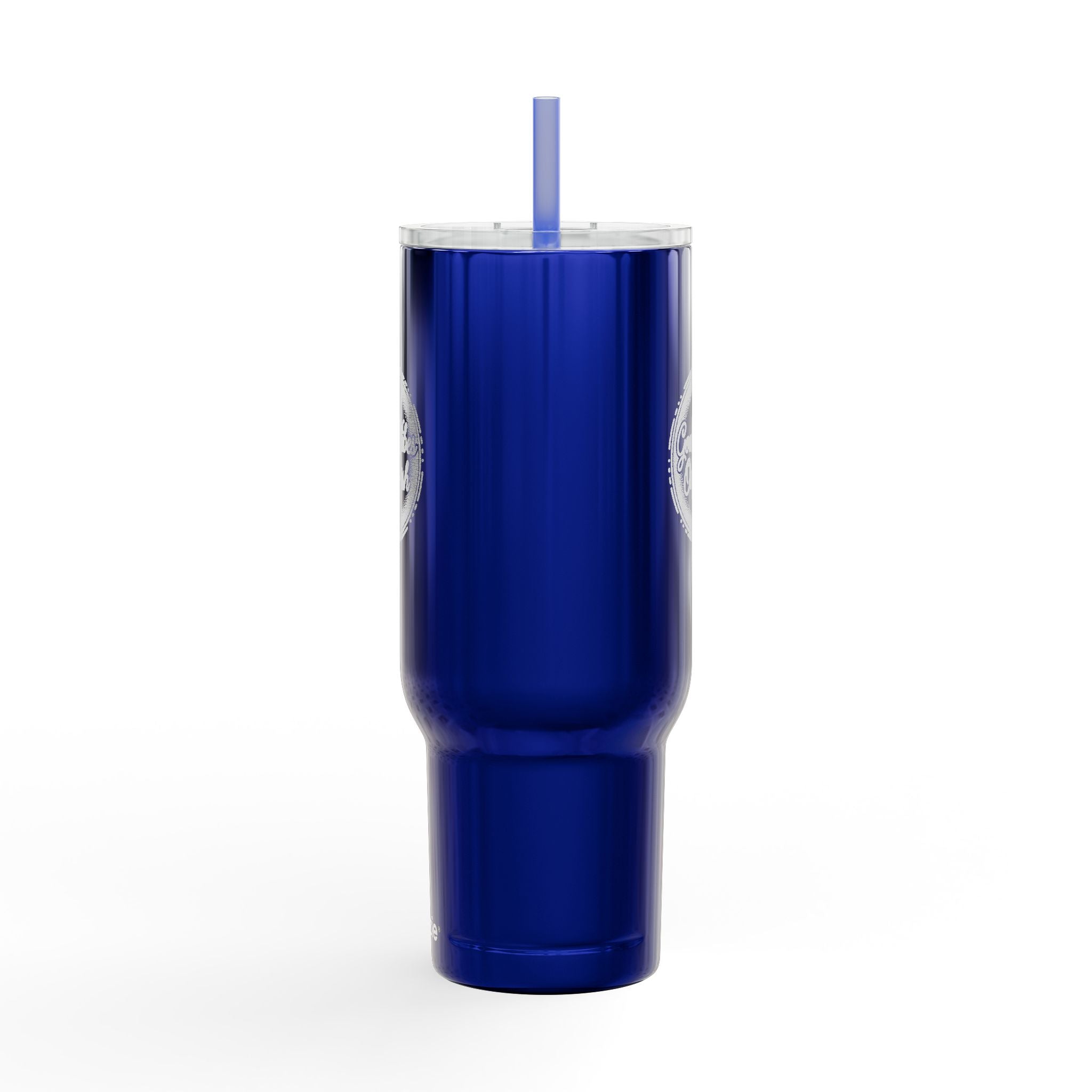 40oz Insulated Engraved Tumbler with Lid & Straw — Personalized 'Mama Bear' Design