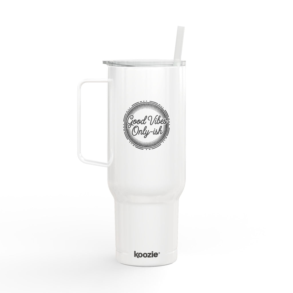 40oz Insulated Engraved Tumbler with Lid & Straw — Personalized 'Mama Bear' Design