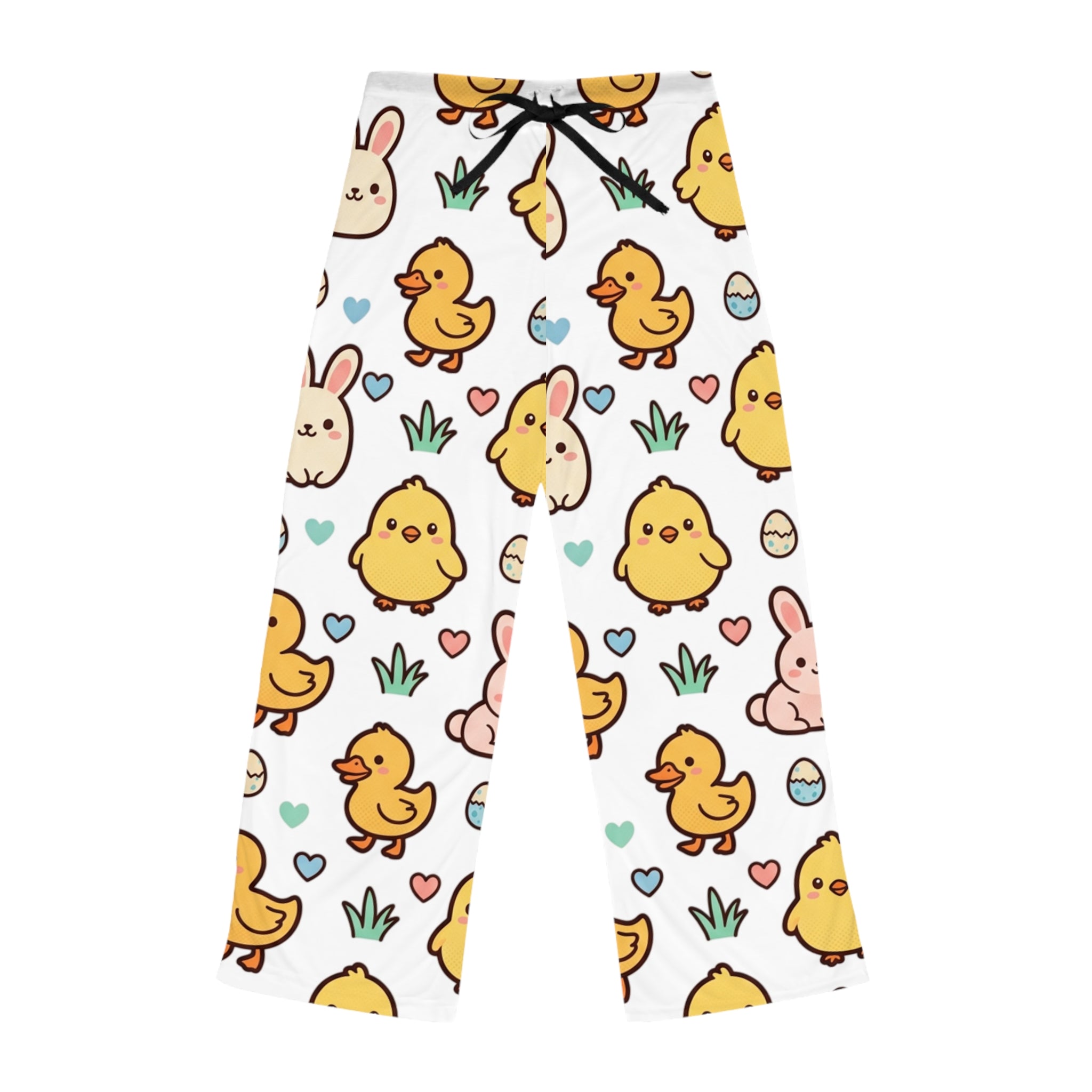 Cute Chick & Bunny Women's Pajama Pants — Easter Cotton-Feel Lounge Sleepwear