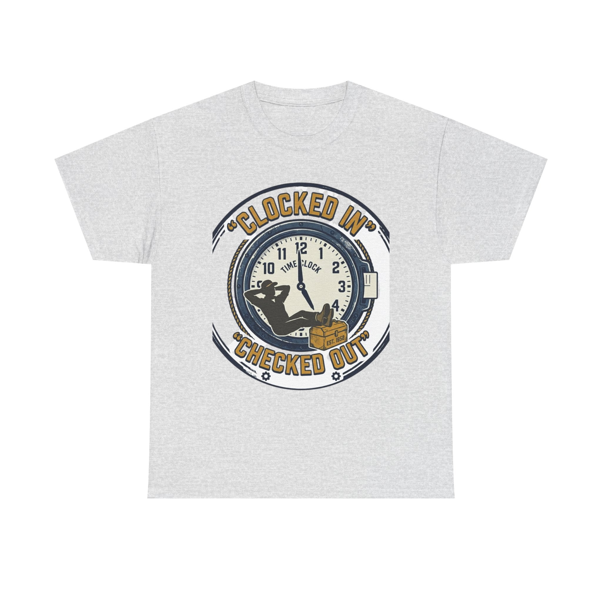 clocked in-checked out Cotton Tee