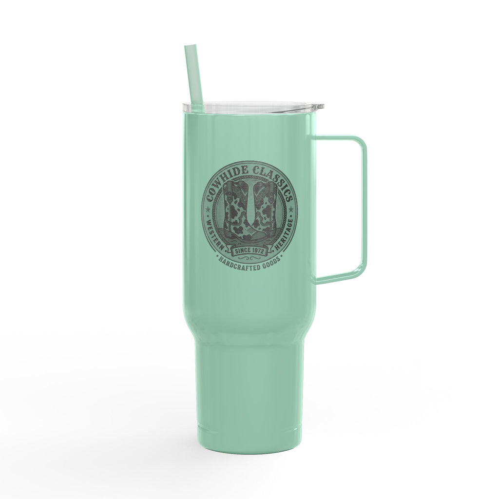 40oz Engraved Travel Tumbler – Cowboy Classic Logo Stainless Steel