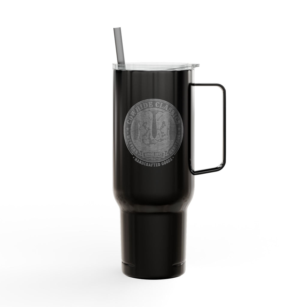 40oz Engraved Travel Tumbler – Cowboy Classic Logo Stainless Steel