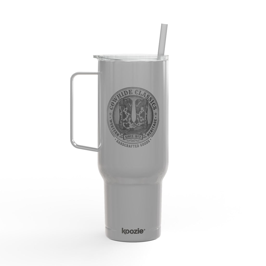 40oz Engraved Travel Tumbler – Cowboy Classic Logo Stainless Steel