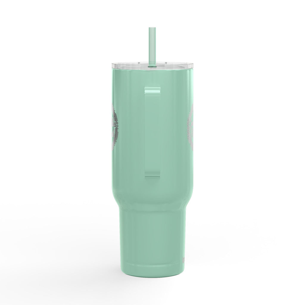 40oz Insulated Engraved Tumbler with Lid & Straw — Personalized 'Mama Bear' Design