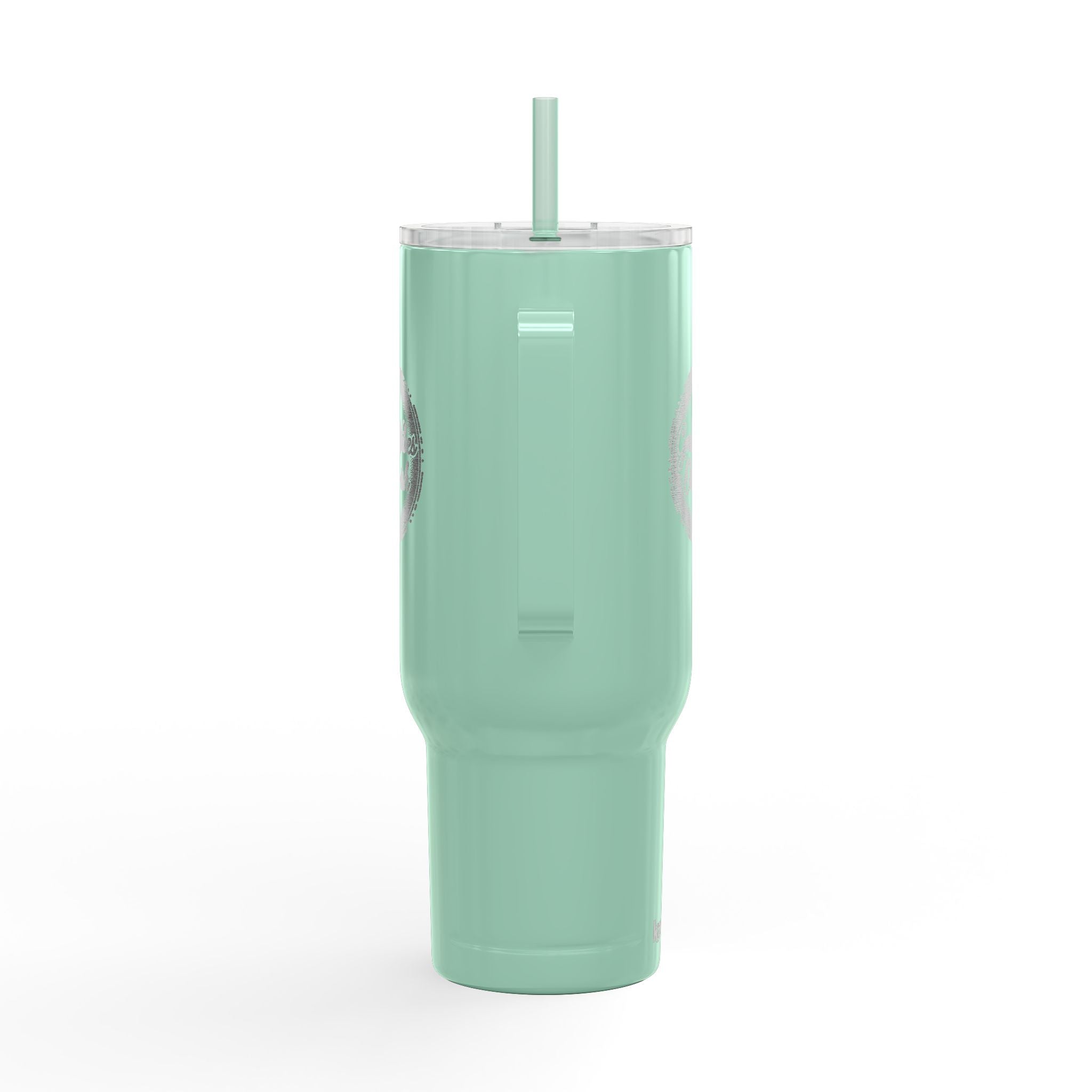 40oz Insulated Engraved Tumbler with Lid & Straw — Personalized 'Mama Bear' Design