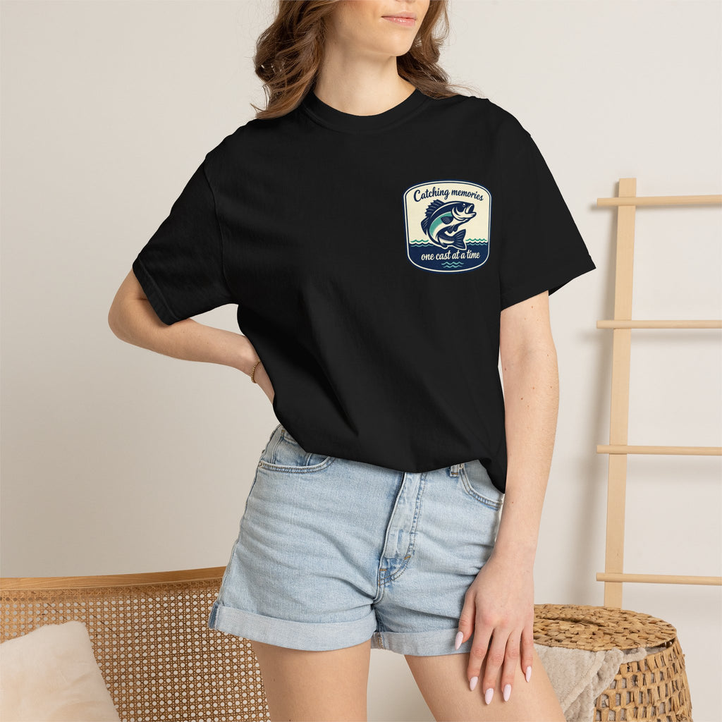 Catching Memories Funny Fishing Graphic Shirt for Men and Women