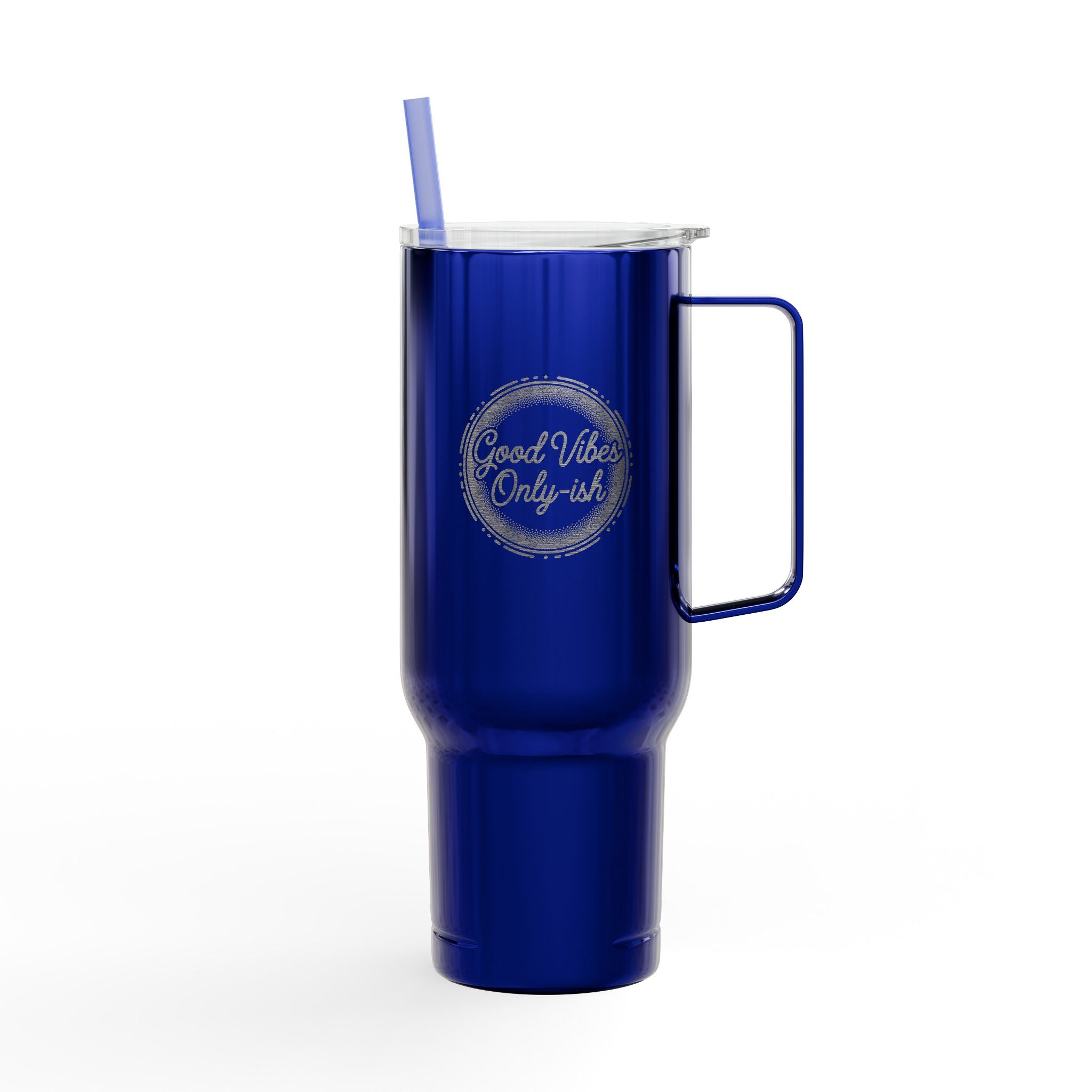 40oz Insulated Engraved Tumbler with Lid & Straw — Personalized 'Mama Bear' Design